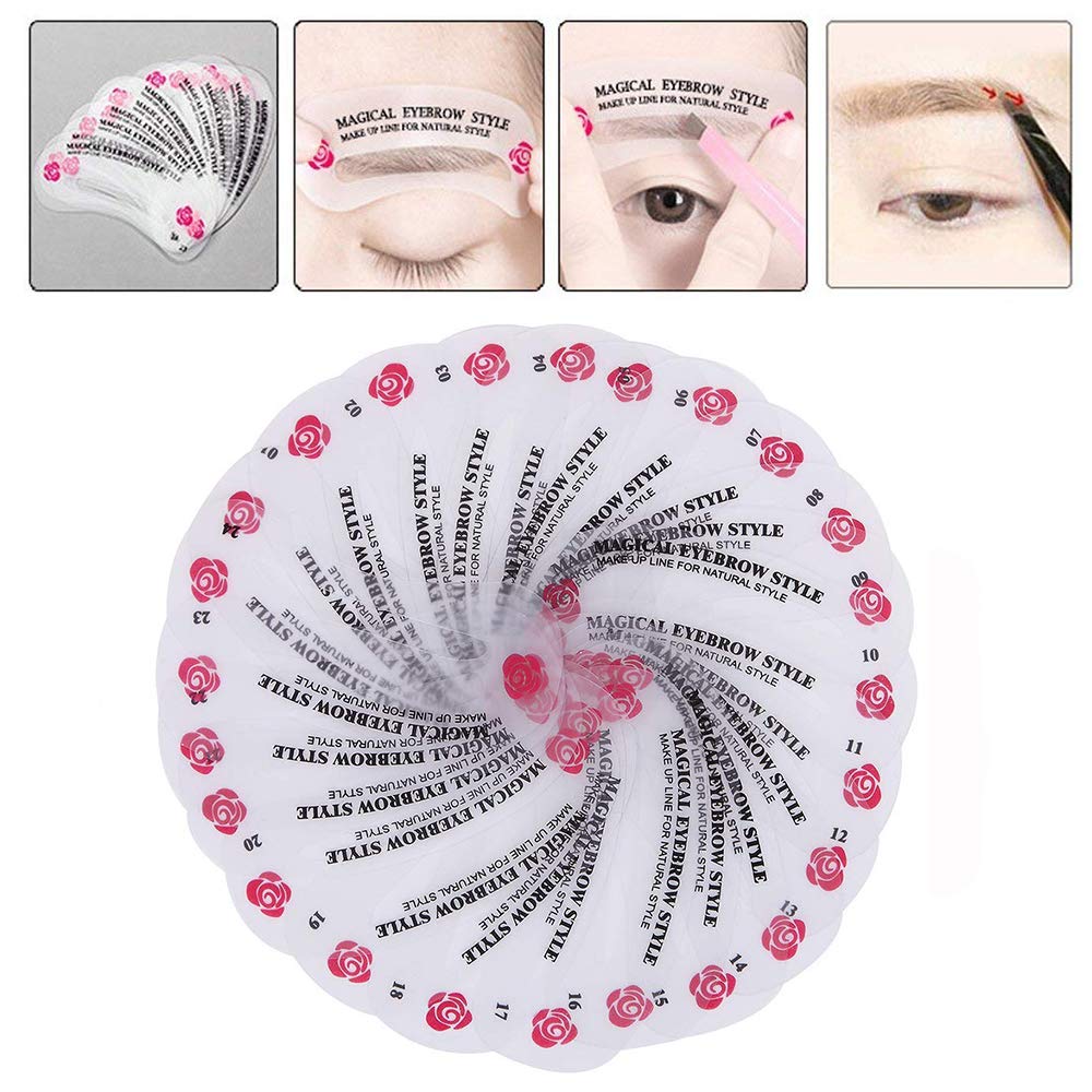 24 PCS Eyebrow Shaping Stencils Kit